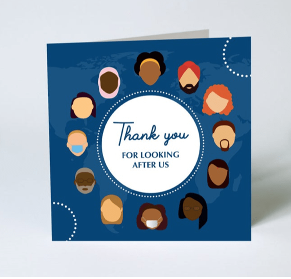 Thank you card for healthcare workers