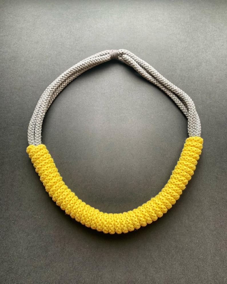 The Rita Necklace – Handmade by Tinni – Lemon Yellow