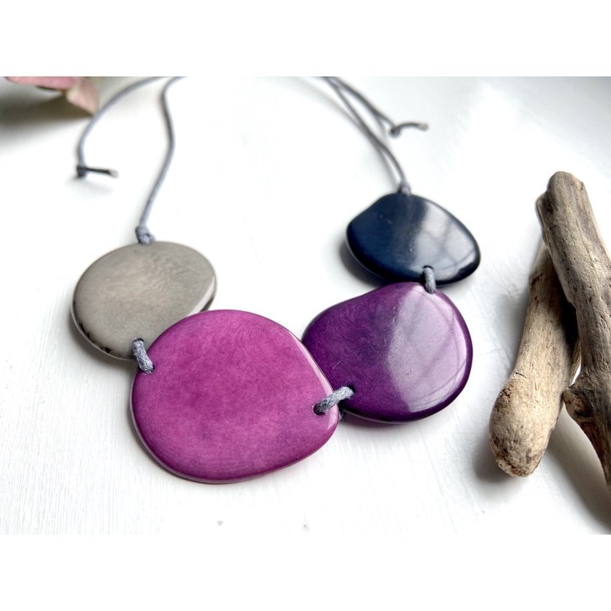 purple-grey-tagua-necklace-jewellery-adjustable